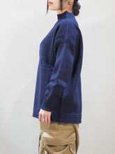 画像をギャラリービューアに読み込む, GUERNSEY WOOLLENS "オーバーサイズ ガンジーセーター NAVY size:38 "