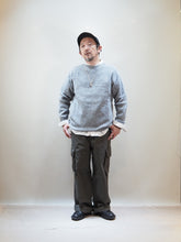 画像をギャラリービューアに読み込む, HARLEY "シェットランドウール オーバーサイズクルーネックセーター MID GREY"