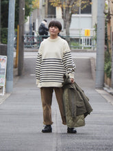 画像をギャラリービューアに読み込む, JAMES CHARLOTTE "ガンジーセーター NATURAL/NAVY”