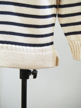 画像をギャラリービューアに読み込む, JAMES CHARLOTTE "ガンジーセーター NATURAL/NAVY”