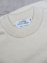 画像をギャラリービューアに読み込む, JAMES CHARLOTTE "ガンジーセーター NATURAL/NAVY”