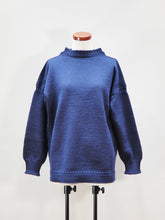 画像をギャラリービューアに読み込む, GUERNSEY WOOLLENS "オーバーサイズ ガンジーセーター NAVY size:38 "