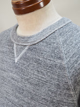 画像をギャラリービューアに読み込む, PATCHII "吊り編みスウェット 丸胴ラグランスリーブクルーネック チャコール"