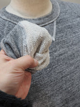 画像をギャラリービューアに読み込む, PATCHII "吊り編みスウェット 丸胴ラグランスリーブクルーネック チャコール"