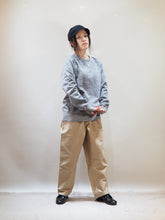 画像をギャラリービューアに読み込む, PATCHII "吊り編みスウェット 丸胴ラグランスリーブクルーネック チャコール"