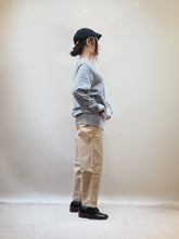 画像をギャラリービューアに読み込む, PATCHII "吊り編みスウェット 丸胴ラグランスリーブクルーネック チャコール"