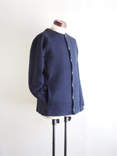 画像をギャラリービューアに読み込む, AUDIENCE "ストライプキルト ノーカラースナップジャケット NAVY"