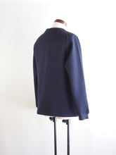 画像をギャラリービューアに読み込む, AUDIENCE "ストライプキルト ノーカラースナップジャケット NAVY"