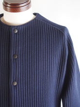 画像をギャラリービューアに読み込む, AUDIENCE "ストライプキルト ノーカラースナップジャケット NAVY"