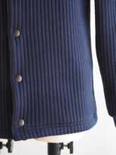 画像をギャラリービューアに読み込む, AUDIENCE "ストライプキルト ノーカラースナップジャケット NAVY"