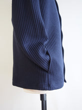画像をギャラリービューアに読み込む, AUDIENCE "ストライプキルト ノーカラースナップジャケット NAVY"