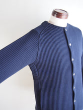 画像をギャラリービューアに読み込む, AUDIENCE "ストライプキルト ノーカラースナップジャケット NAVY"