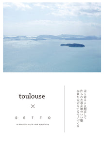 setto × toulouse "モールスキン 2タック ワイドパンツ BEIGE"