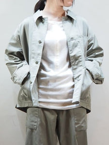 KHA:KI "WIDE SQUERE JACKET OLIVE"