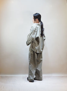 KHA:KI "WIDE SQUERE JACKET OLIVE"