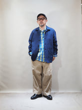 画像をギャラリービューアに読み込む, MOJITO "リネン コットン PROPOSE SACK COAT NAVY"
