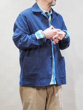 画像をギャラリービューアに読み込む, MOJITO "リネン コットン PROPOSE SACK COAT NAVY"
