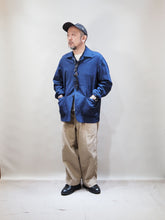 画像をギャラリービューアに読み込む, MOJITO "リネン コットン PROPOSE SACK COAT NAVY"
