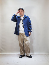 画像をギャラリービューアに読み込む, MOJITO "リネン コットン PROPOSE SACK COAT NAVY"
