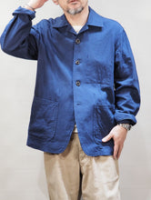画像をギャラリービューアに読み込む, MOJITO "リネン コットン PROPOSE SACK COAT NAVY"
