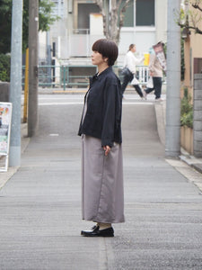 KHA:KI "WIDE SQUERE JACKET DARK NAVY"