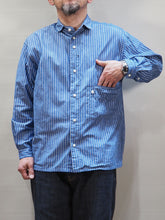 画像をギャラリービューアに読み込む, nisica "レギュラーカラー シャツ BLUE STRIPE"
