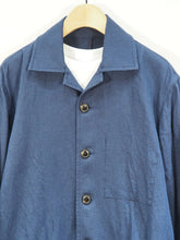 画像をギャラリービューアに読み込む, MOJITO "リネン コットン PROPOSE SACK COAT NAVY"
