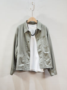 KHA:KI "WIDE SQUERE JACKET OLIVE"