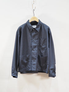 KHA:KI "WIDE SQUERE JACKET DARK NAVY"