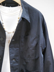 KHA:KI "WIDE SQUERE JACKET DARK NAVY"