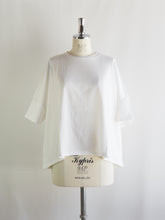 画像をギャラリービューアに読み込む, NOUVELLES DU PARADIS "コットン天竺 ワイドTシャツ OFF WHITE”
