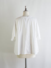 画像をギャラリービューアに読み込む, NOUVELLES DU PARADIS "コットン天竺 ワイドTシャツ OFF WHITE”
