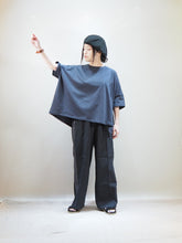 画像をギャラリービューアに読み込む, NOUVVELES DU PARADIS "コットン天竺 ワイドTシャツ SUMIKURO"
