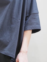 画像をギャラリービューアに読み込む, NOUVVELES DU PARADIS "コットン天竺 ワイドTシャツ SUMIKURO"
