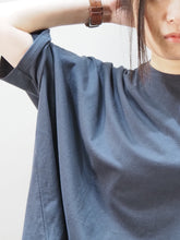 画像をギャラリービューアに読み込む, NOUVVELES DU PARADIS "コットン天竺 ワイドTシャツ SUMIKURO"
