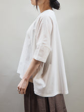 画像をギャラリービューアに読み込む, NOUVELLES DU PARADIS "コットン天竺 ワイドTシャツ OFF WHITE”
