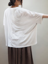 画像をギャラリービューアに読み込む, NOUVELLES DU PARADIS "コットン天竺 ワイドTシャツ OFF WHITE”
