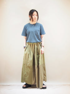 PATCHII "吊り編み 丸胴 ポケットTシャツ BLUE"