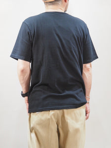 PATCHII "吊り編み 丸胴 ポケットTシャツ BLACK"