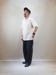 PATCHII "吊り編み 丸胴 ポケットTシャツ WHITE"