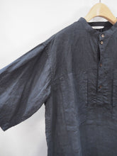 画像をギャラリービューアに読み込む, ORDINARY FITS "リネン ワークプルオーバーシャツ BLACK"
