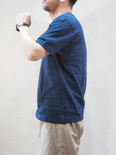 画像をギャラリービューアに読み込む, PATCHII "リサイクルコットン 吊り編み 丸胴 Tシャツ NAVY"
