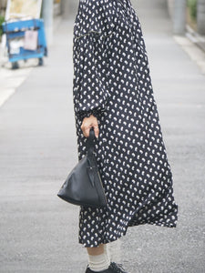 WHYTO "VINTAGE FLOWER DERSS BLACK"