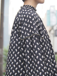 WHYTO "VINTAGE FLOWER DERSS BLACK"