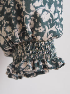 WHYTO "VINTAGE FLOWER DERSS GREEN"