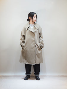 mizuiroind "ポリエステルシャンブレー トレンチコート BEIGE"