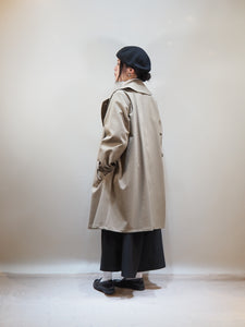 mizuiroind "ポリエステルシャンブレー トレンチコート BEIGE"