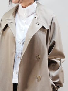 mizuiroind "ポリエステルシャンブレー トレンチコート BEIGE"