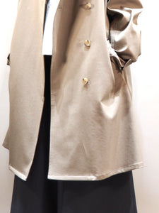 mizuiroind "ポリエステルシャンブレー トレンチコート BEIGE"