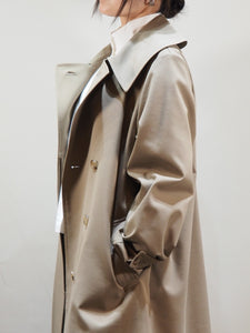 mizuiroind "ポリエステルシャンブレー トレンチコート BEIGE"